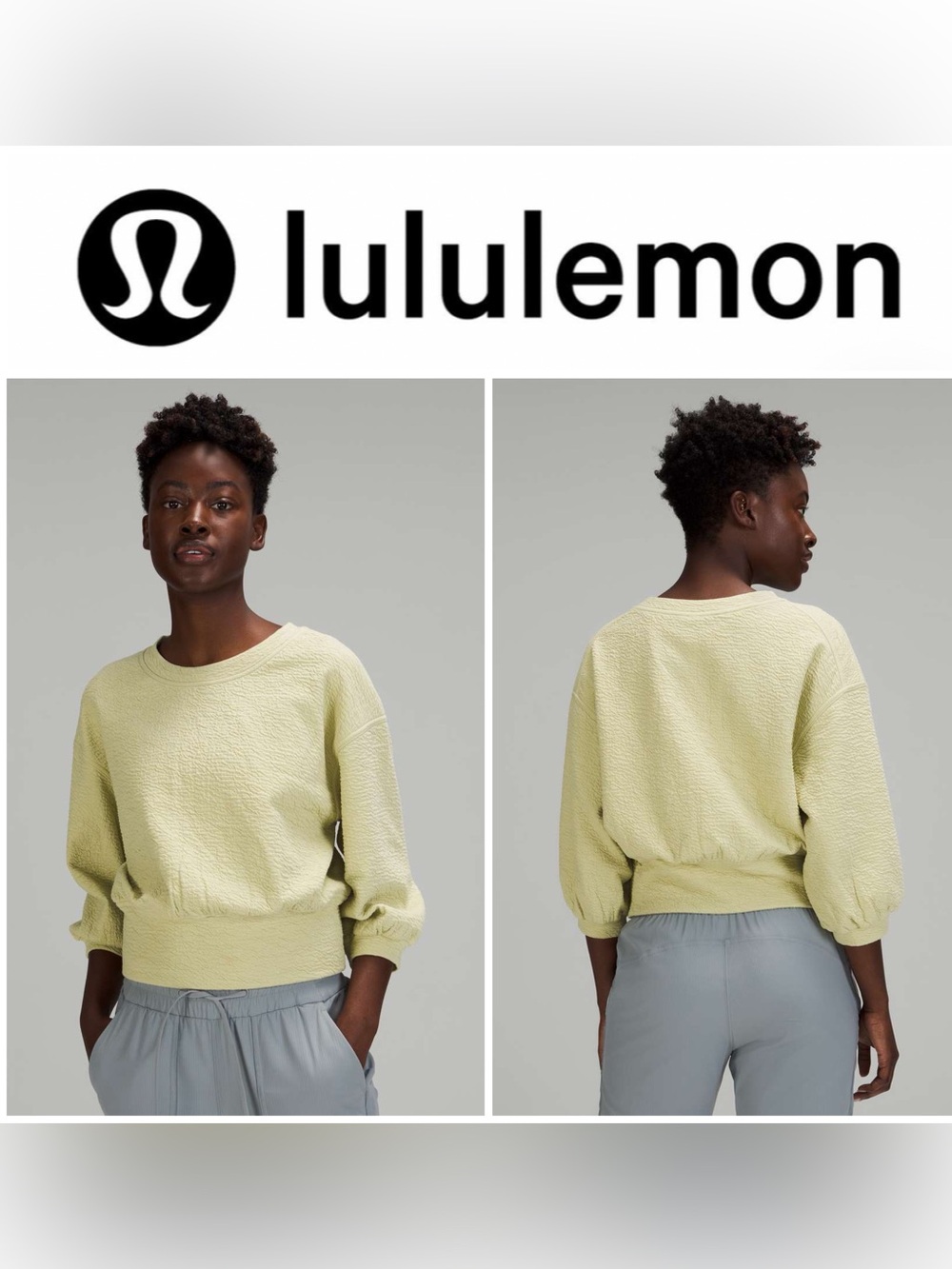 🍋 Lululemon Textured Crewneck Pullover